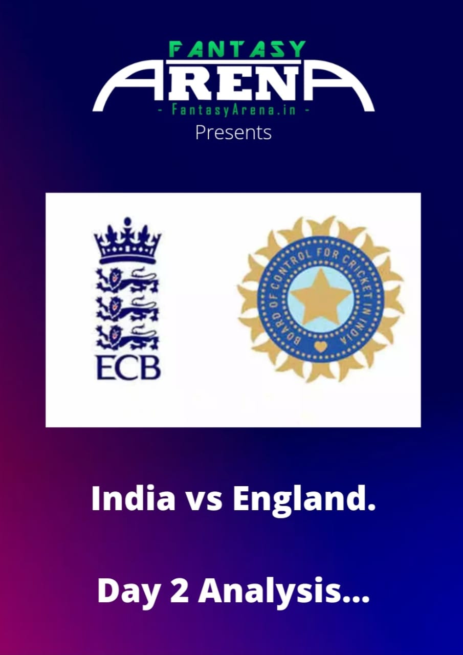 India vs England. 5th Test Analysis (Day 2).