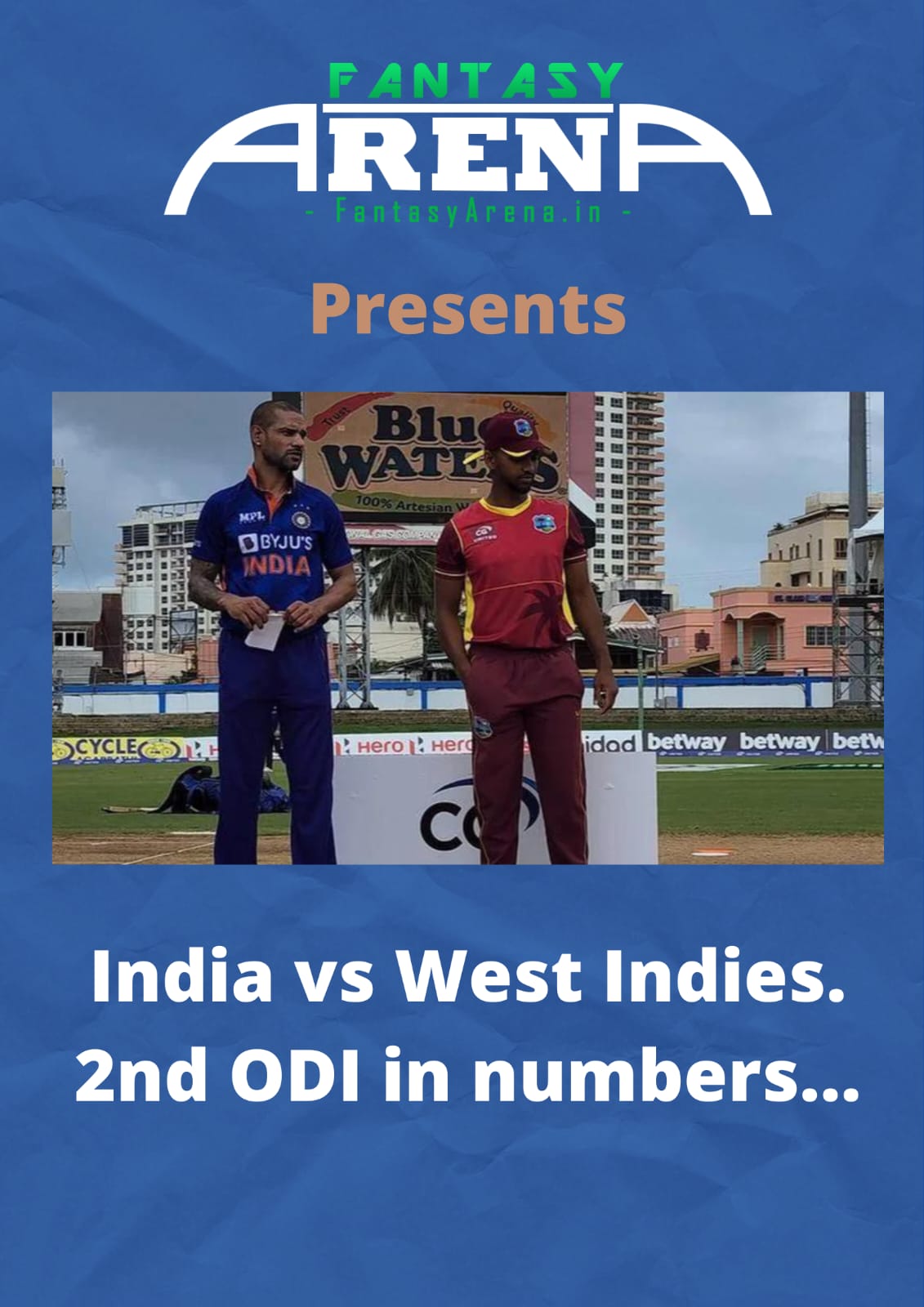 India vs West Indies. 2nd ODI in Numbers...